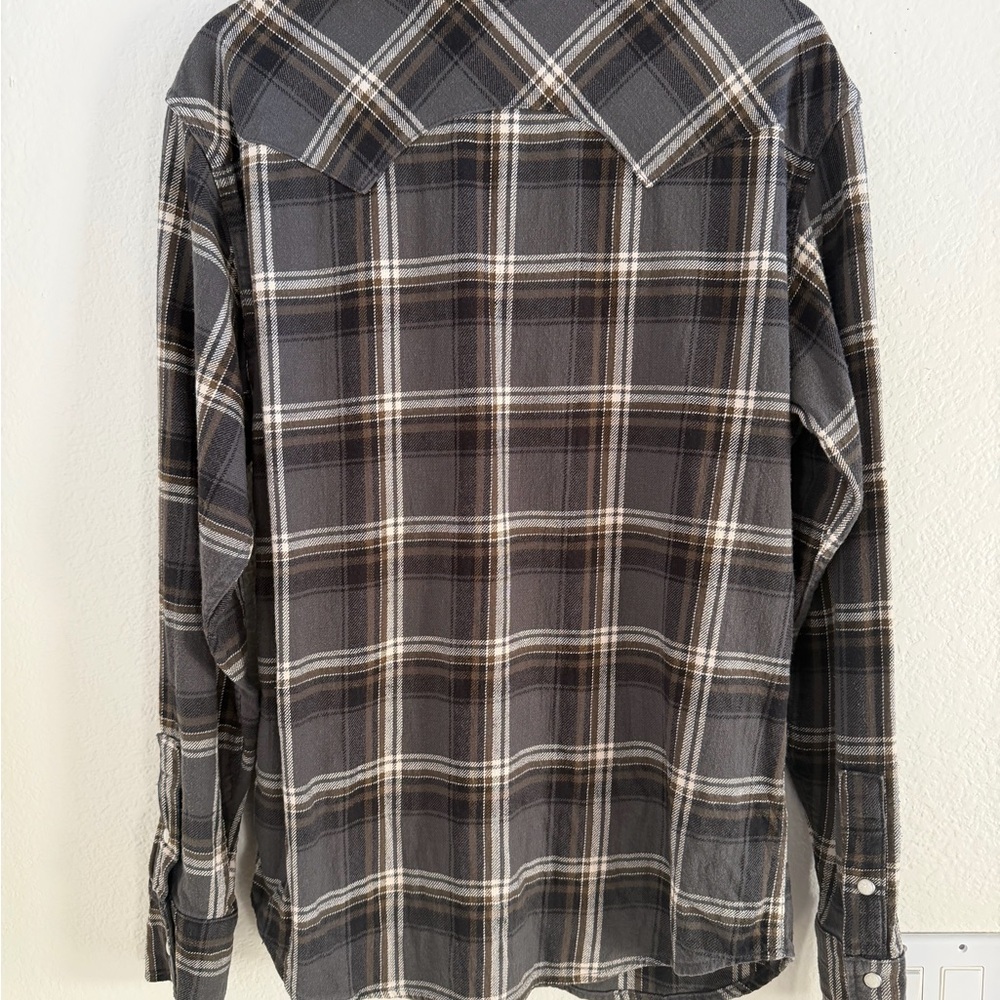 Imogene and Willie sawtooth pearl snap in caldera Men’s Medium Japanese Flannel - Picture 5 of 7